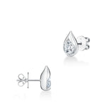 LU Droplet Studs In White Gold From Hearts On Fire and exclusive to LeGassick Jewellery, Gold Coast, Australia.