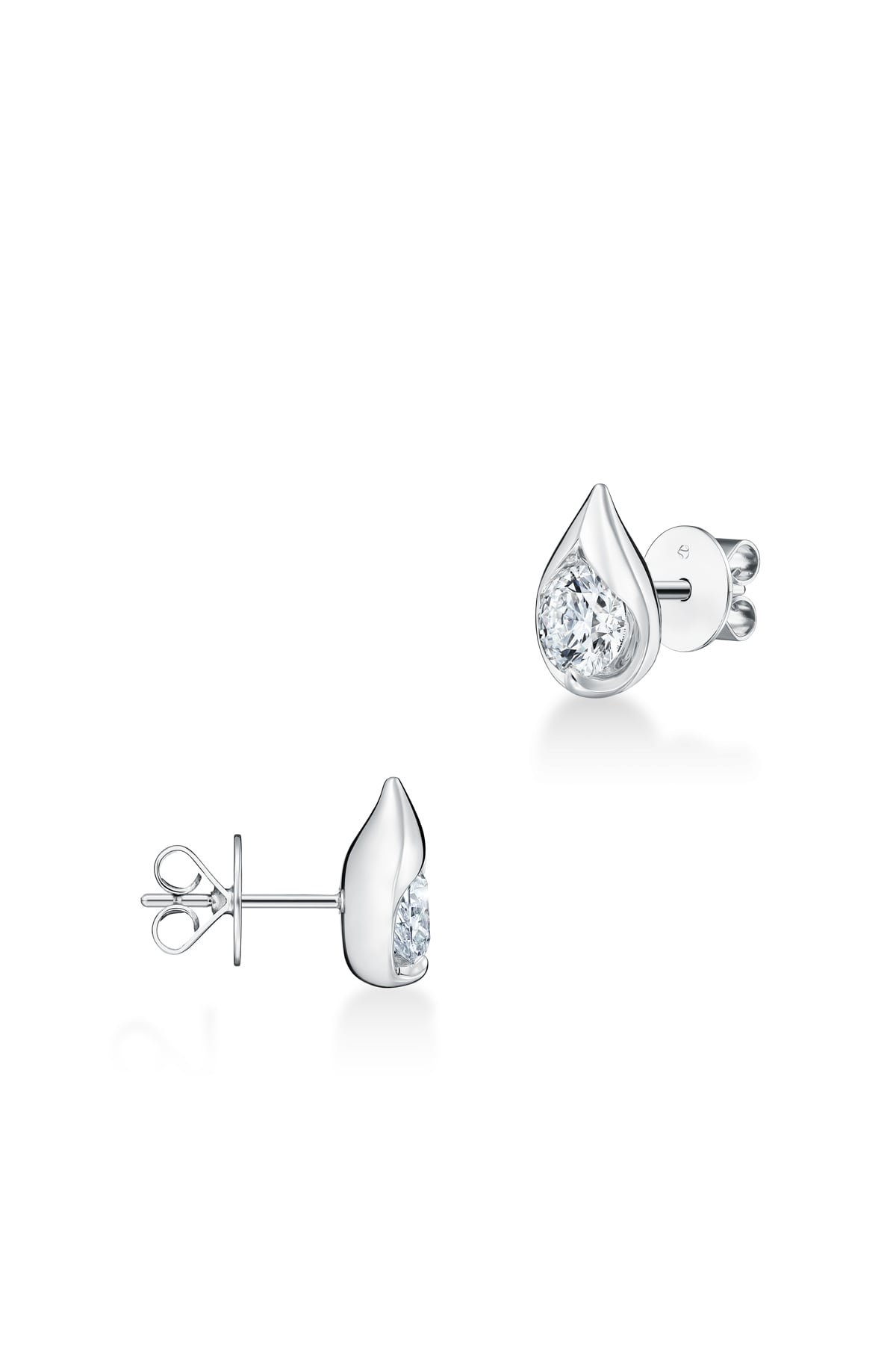 LU Droplet Studs In White Gold From Hearts On Fire and exclusive to LeGassick Jewellery, Gold Coast, Australia.