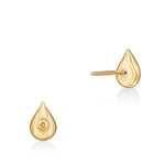 LU Droplet Studs In Yellow Gold From Hearts On Fire exclusive to LeGassick Jewellery, Gold Coast, Australia.