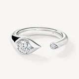 LU Open Droplet Ring In White Gold From Hearts On Fire