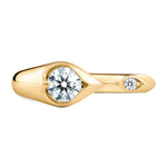 LU Open Droplet Ring In Yellow Gold From Hearts On Fire exclusive to LeGassick Jewellery, Gold Coast, Australia.