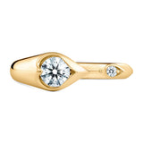 LU Open Droplet Ring In Yellow Gold From Hearts On Fire exclusive to LeGassick Jewellery, Gold Coast, Australia.