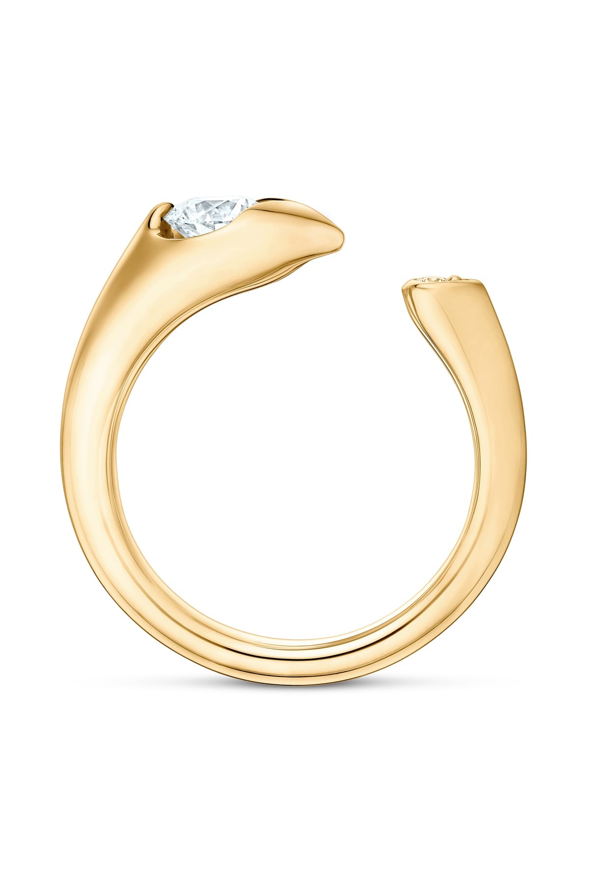 LU Open Droplet Ring In Yellow Gold From Hearts On Fire exclusive to LeGassick Jewellery, Gold Coast, Australia.