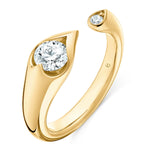 LU Open Droplet Ring In Yellow Gold From Hearts On Fire exclusive to LeGassick Jewellery, Gold Coast, Australia.