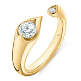 LU Open Droplet Ring In Yellow Gold From Hearts On Fire exclusive to LeGassick Jewellery, Gold Coast, Australia.