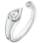 LU Open Droplet Ring In White Gold From Hearts On Fire exclusive to LeGassick Jewellery, Gold Coast, Australia.