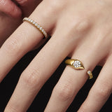 LU Open Droplet Ring In Yellow Gold From Hearts On Fire exclusive to LeGassick Jewellery, Gold Coast, Australia.