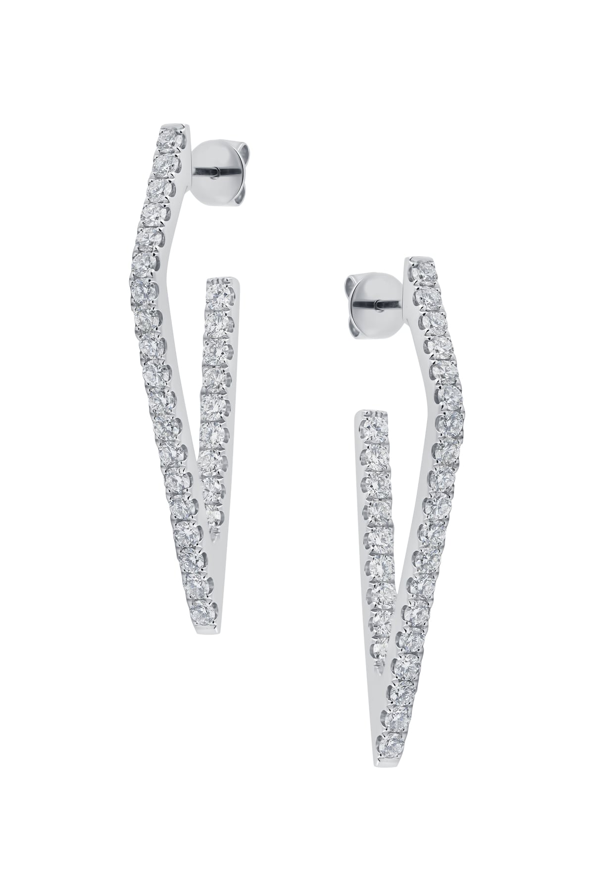 Long Triangular Diamond Drop Earrings – LeGassick Fine Jewellery
