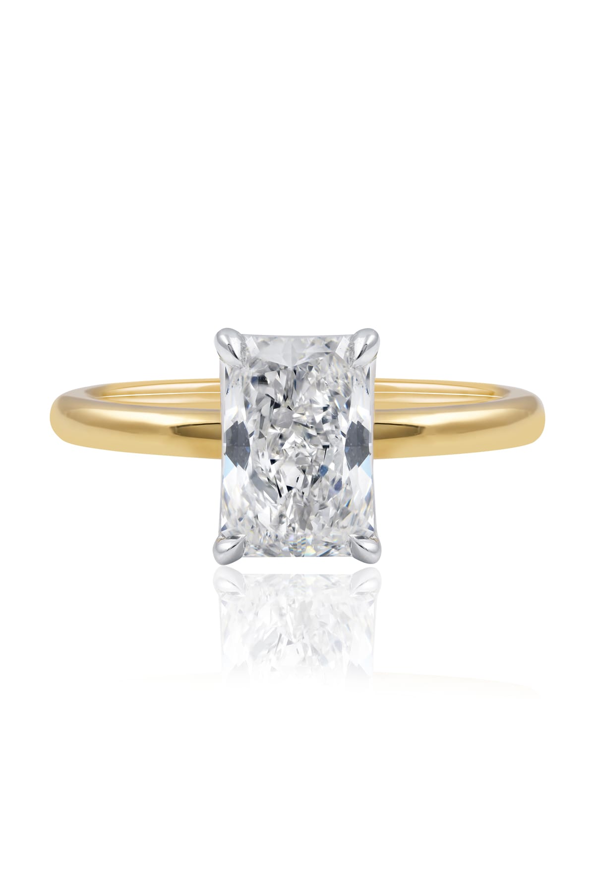 Lucille… 2 Carat Radiant Cut Lab Created Diamond Solitaire Ring from The Madison Collection and exclusive to LeGassick.