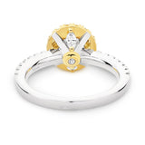 Lucy is a stunning 1 carat white diamond ring with a yellow diamond halo. Part of the Beyond Luxury Collection from LeGassick.