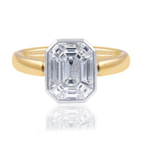 Magic Emerald Cut Diamond Set Ring in 18k Yellow and White Gold from LeGassick Jewellery Gold Coast, Australia.