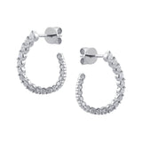 Offset Oval Half Twist Diamond Earrings In White Gold available from LeGassick Jewellery, Gold Coast, Australia. Showrooms at Pacific Fair and Runaway Bay Centre.