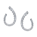 Offset Semi-Circular Diamond Drop Earrings from LeGassick Jewellery Gold Coast.