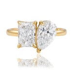 Olsen... 1.51 carat Pear & 1.51 carat Radiant Cut Lab Created Diamond Set Ring from The Madison Collection and exclusive to LeGassick.