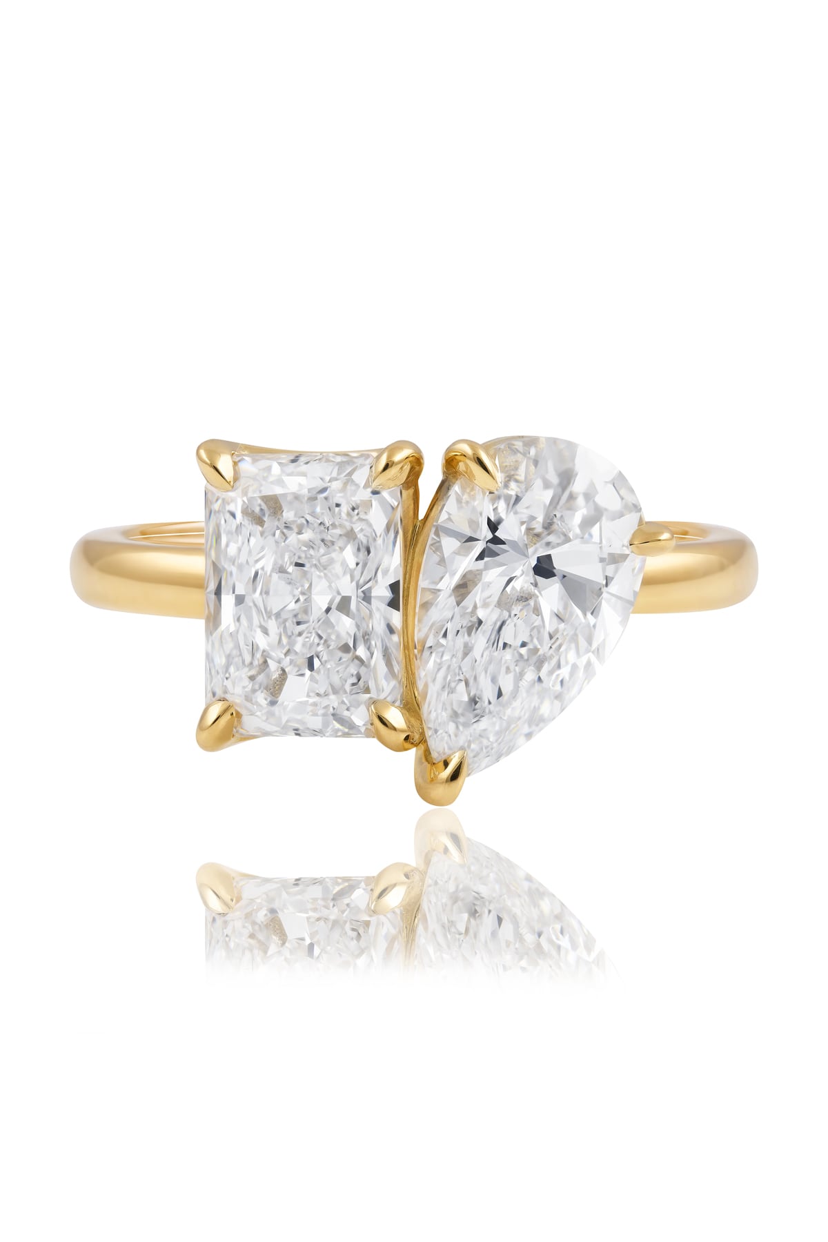 Olsen... 1.51 carat Pear & 1.51 carat Radiant Cut Lab Created Diamond Set Ring from The Madison Collection and exclusive to LeGassick.