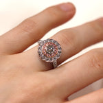 Pink & White Diamond Ring In White & Rose Gold from LeGassick Jewellery, Gold Coast, Australia.