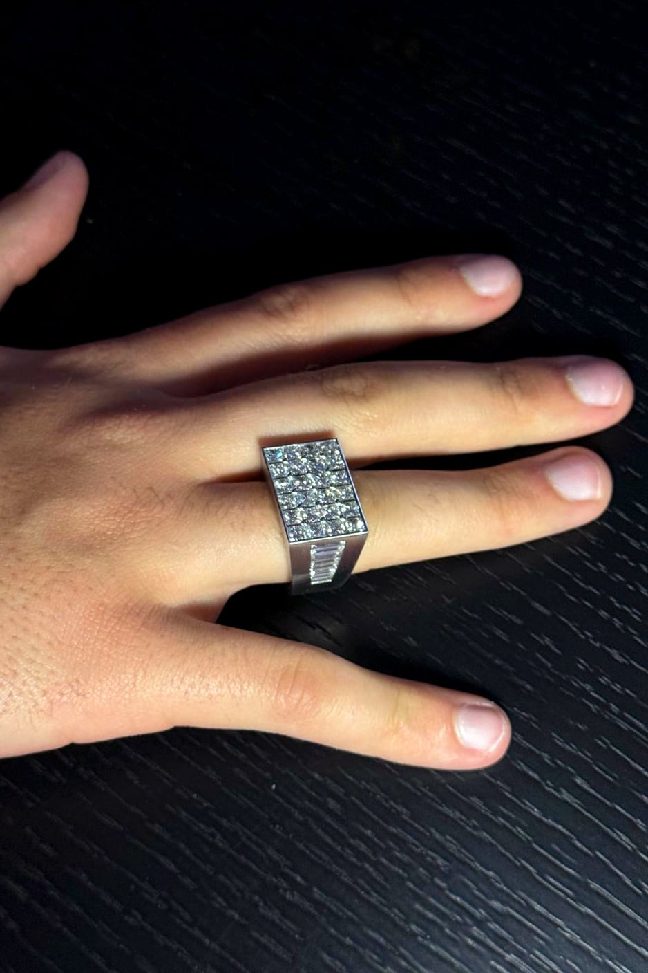 Platinum Princess and Baguette Cut Diamond Set Ring available from LeGassick Jewellery, Gold Coast, Australia. Showrooms at Pacific Fair and Runaway Bay Centre.