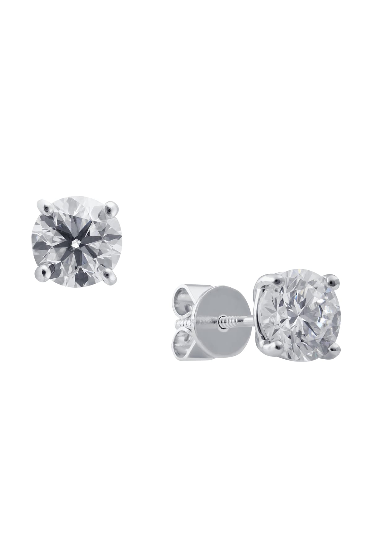 Samantha... 3 Carat Lab Created Diamond Stud Earrings In White Gold from The Madison Collection and exclusive to LeGassick.