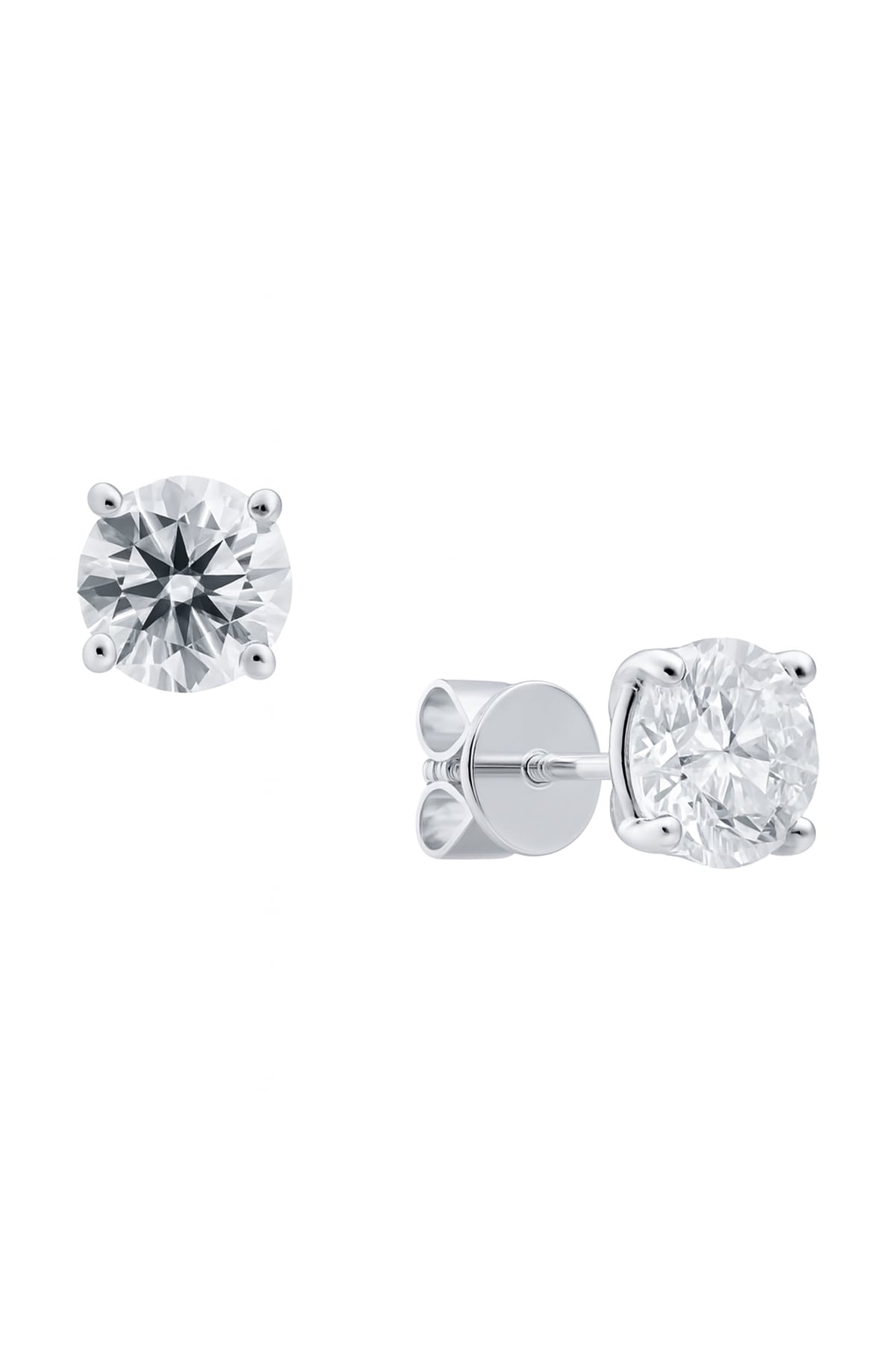 Samantha... 3 Carat Lab Created Diamond Stud Earrings In White Gold from The Madison Collection and exclusive to LeGassick.