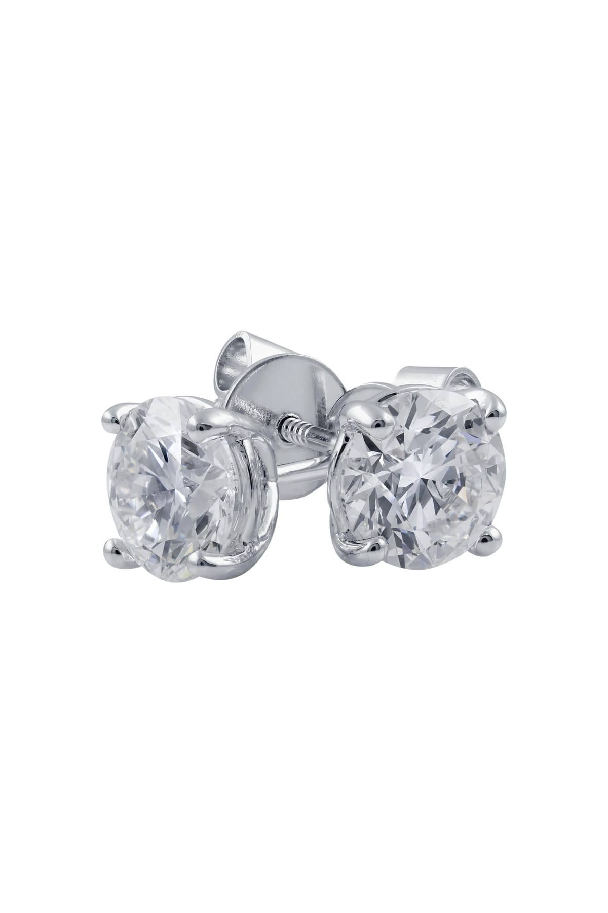 Samantha... 3 Carat Lab Created Diamond Stud Earrings In White Gold from The Madison Collection and exclusive to LeGassick.