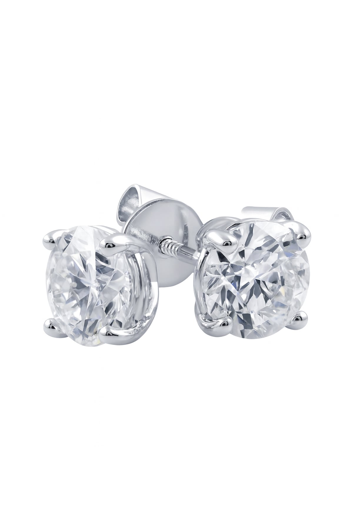 Samantha... 3 Carat Lab Created Diamond Stud Earrings In White Gold from The Madison Collection and exclusive to LeGassick.
