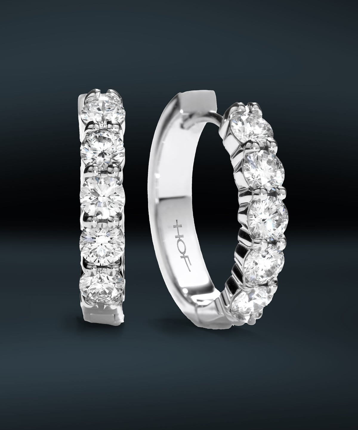 Diamond hoop earrings available at LeGassick Diamonds & Jewellery Gold Coast, Australia.