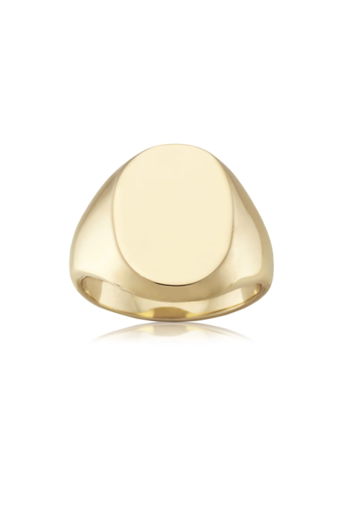 Solid Large Oval Flat Top Signet Ring available at LeGassick Diamonds and Jewellery Gold Coast, Australia.