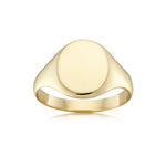 Solid Oval Plain Flat Top Signet Ring available at LeGassick Diamonds and Jewellery Gold Coast, Australia.