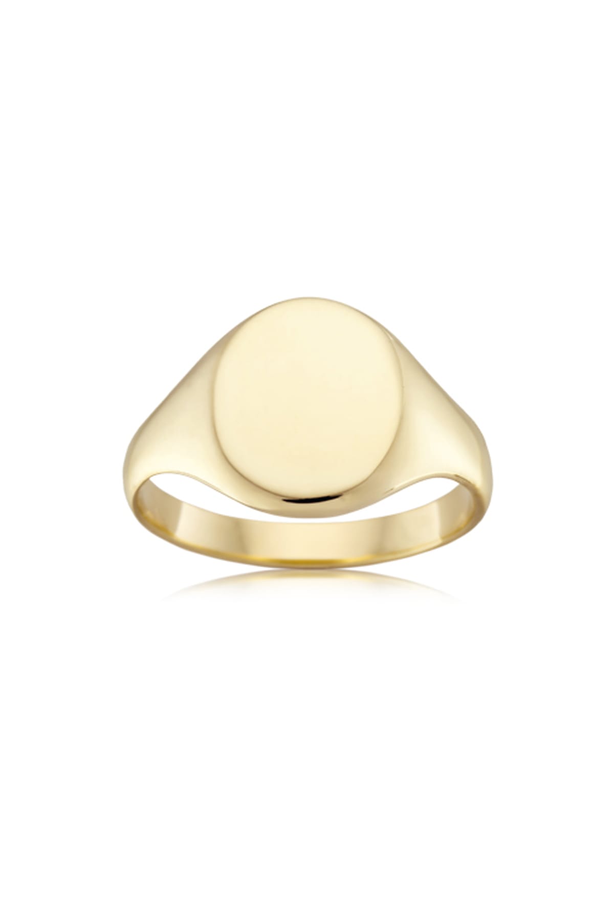 Solid Oval Plain Flat Top Signet Ring available at LeGassick Diamonds and Jewellery Gold Coast, Australia.