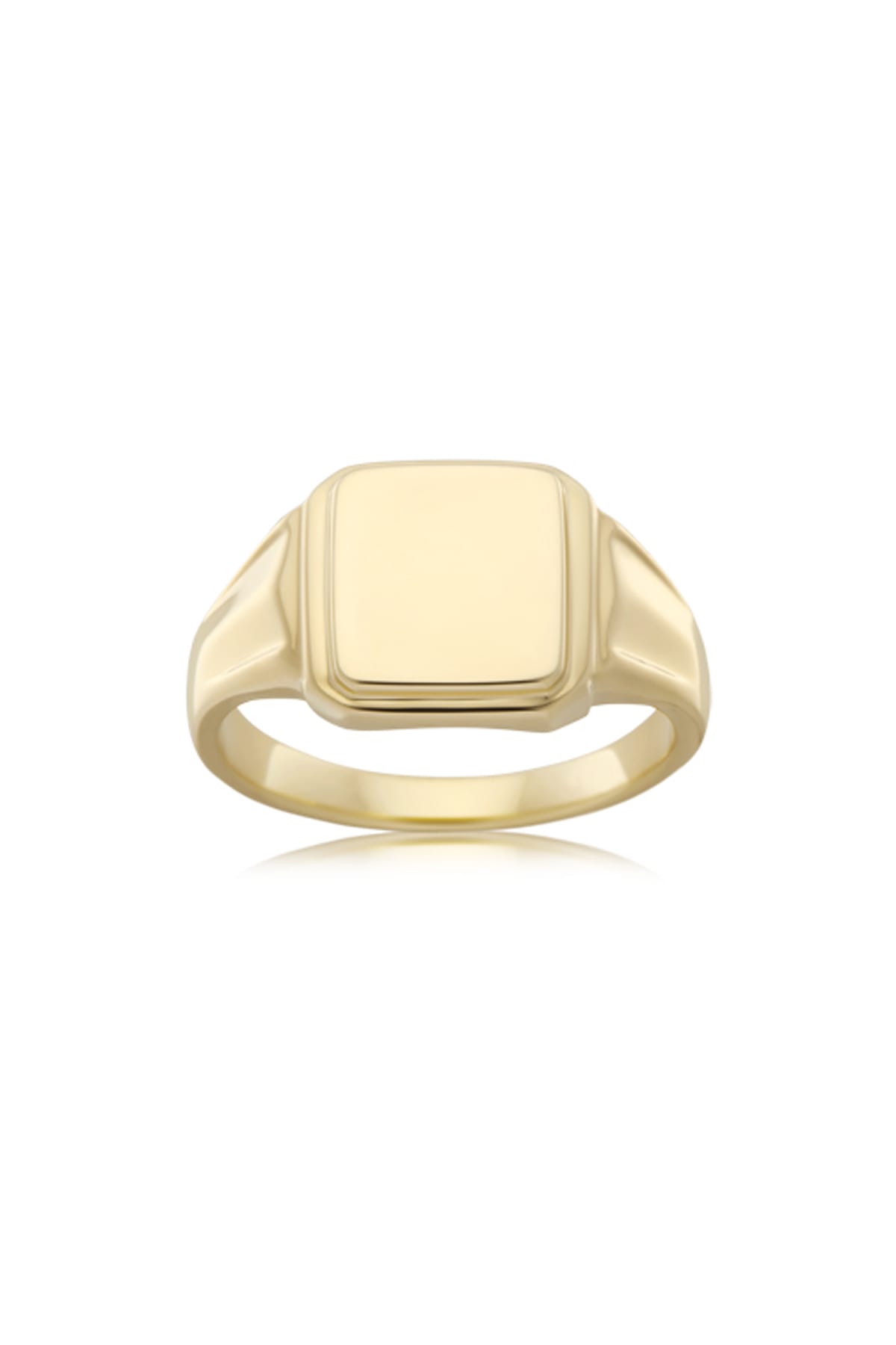 Solid Square Bevelled Flat Top Signet Ring available at LeGassick Diamonds and Jewellery Gold Coast, Australia.