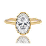 Sophia... 2.00 Carat Oval Bezel Rubover Solitaire Diamond Set Ring from The Madison Collection and exclusive to LeGassick.