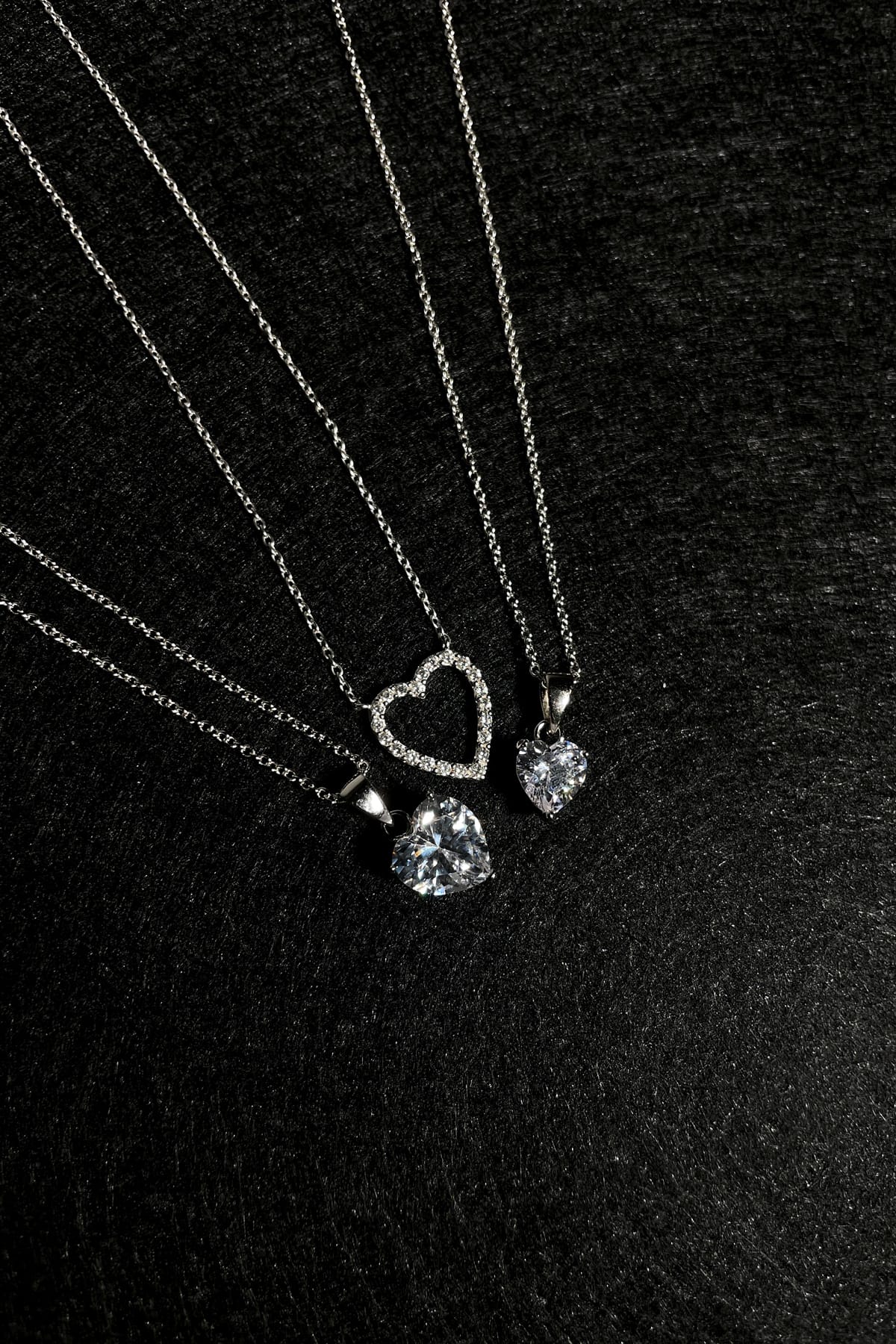 Sterling Silver CZ Open Heart Pendant with Chain available at LeGassick Diamonds and Jewellery Gold Coast, Australia.