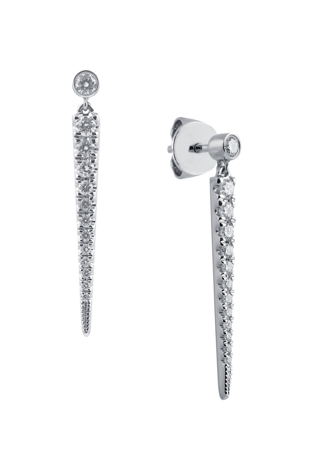 Tapered Diamond Drop Earrings from LeGassick Jewellery.