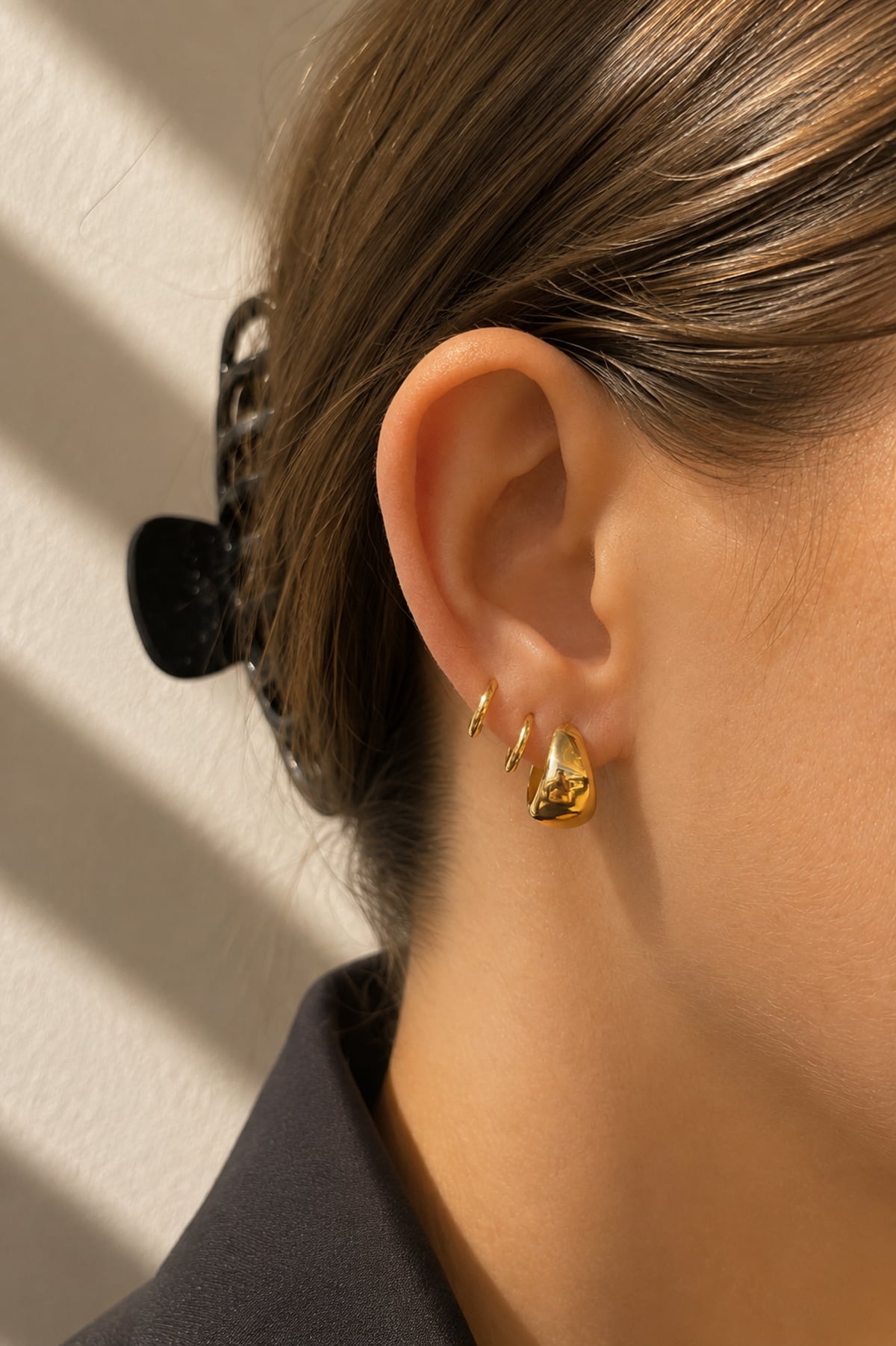 Tapered Huggie Earrings In 9 Carat Yellow Gold available from LeGassick Fine Jewellery, Gold Coast, Australia. Showrooms at Pacific Fair and Runaway Bay Centre.