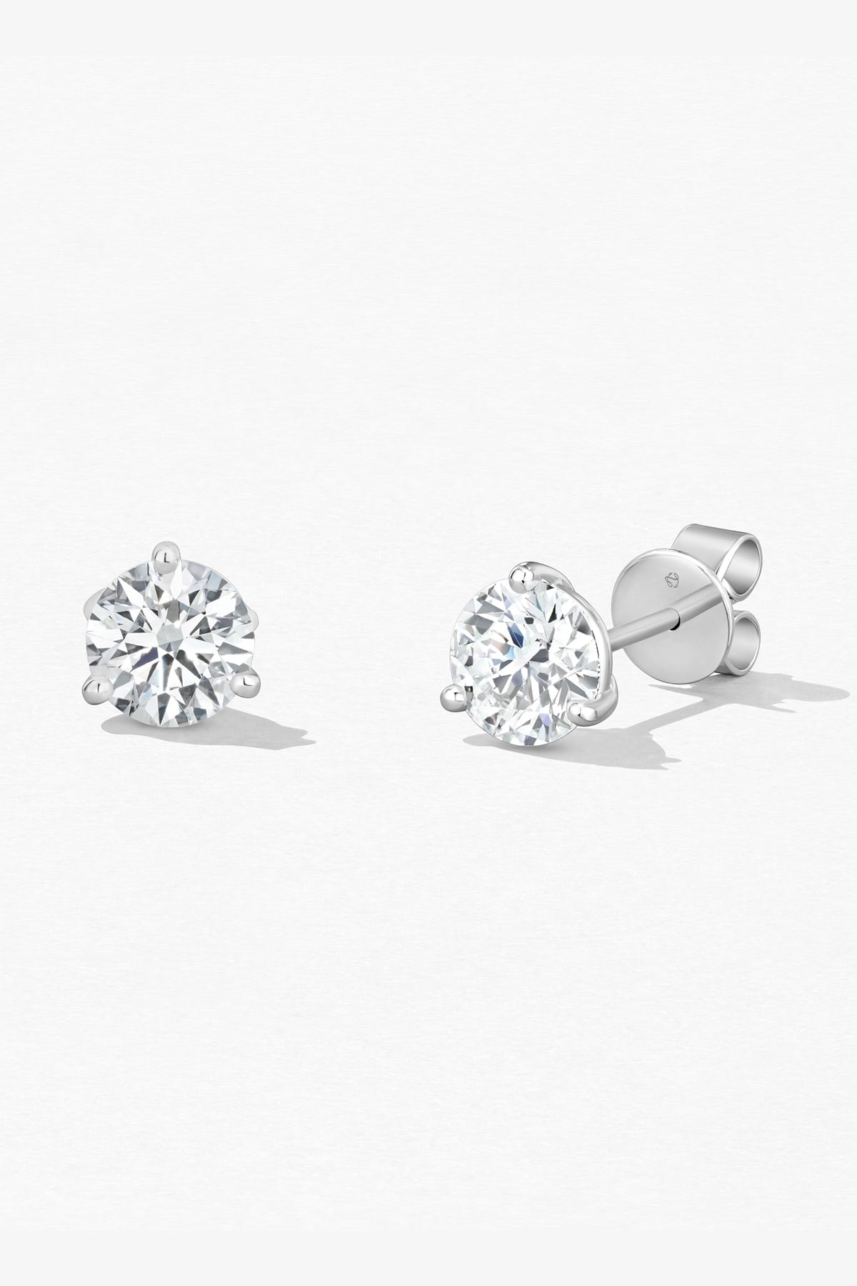 Three-Prong Diamond Stud Earrings From Hearts On Fire