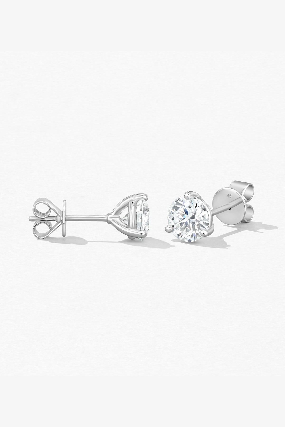 Three-Prong Diamond Stud Earrings From Hearts On Fire