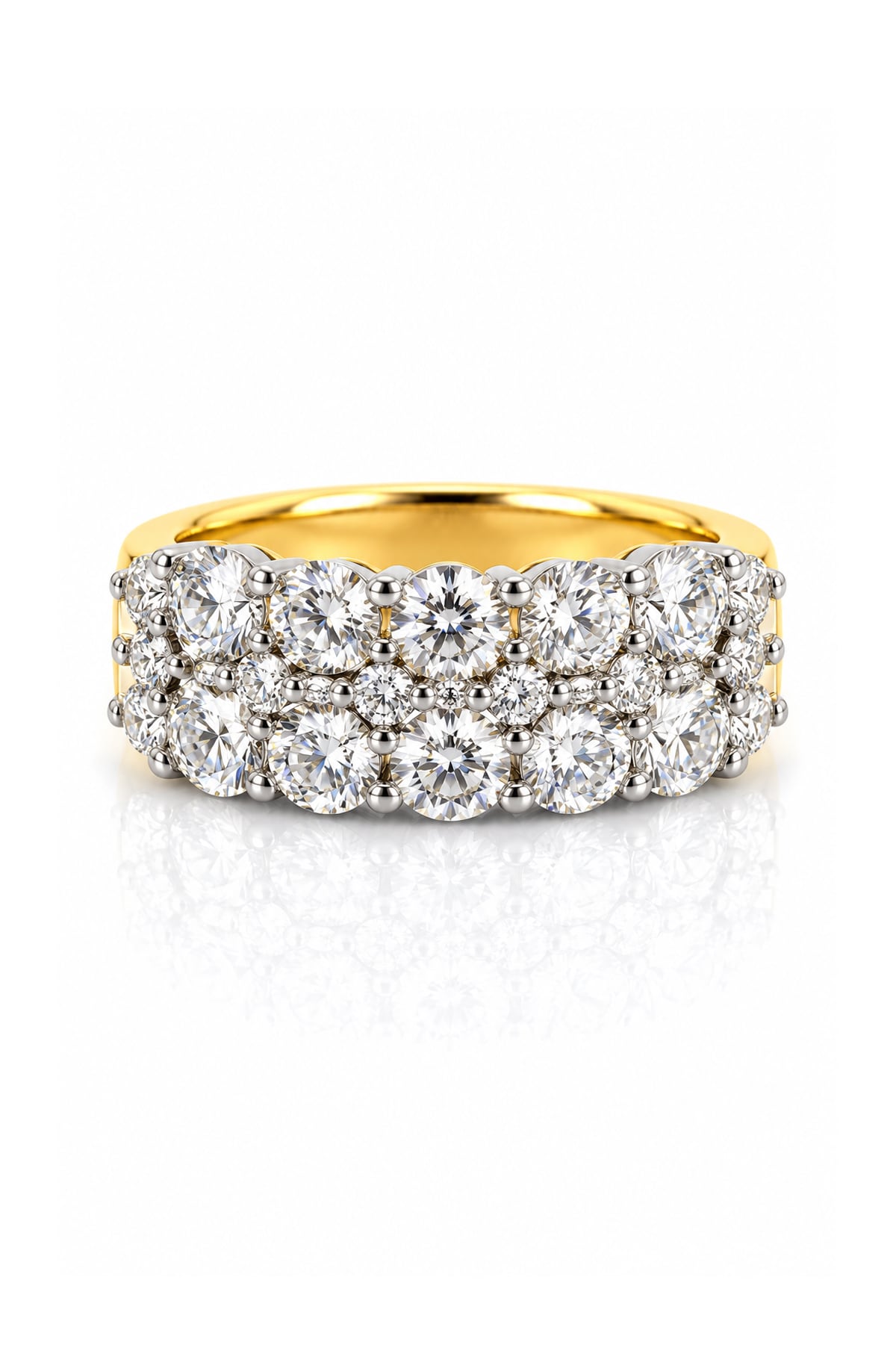 Three Row 2.42 Carat Diamond Dress Ring available at LeGassick Diamonds and Jewellery Gold Coast, Australia.
