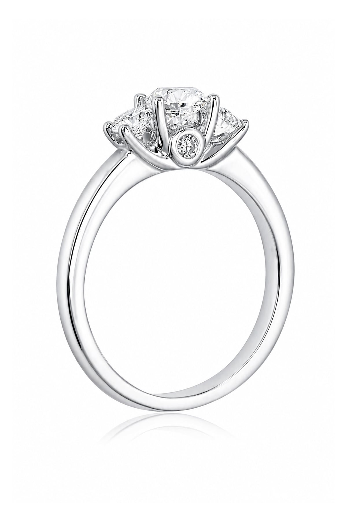 Three Stone Diamond Engagement Ring in White Gold from LeGassick Jewellery Gold Coast.