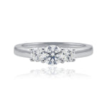 Three Stone Diamond Engagement Ring in White Gold from LeGassick Jewellery Gold Coast.