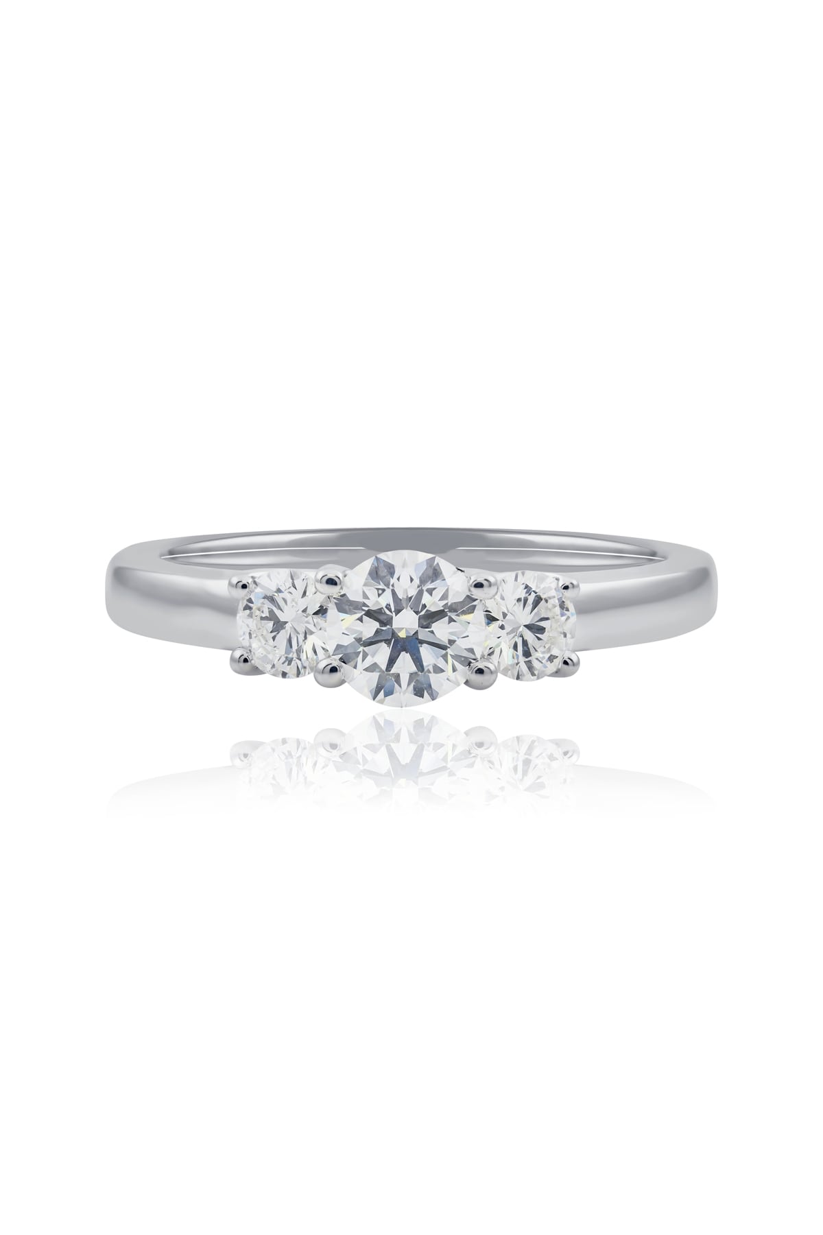 Three Stone Diamond Engagement Ring in White Gold from LeGassick.