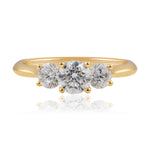 Trilogy Style Diamond Ring In Yellow Gold from LeGassick Jewellery, Gold Coast, Australia.