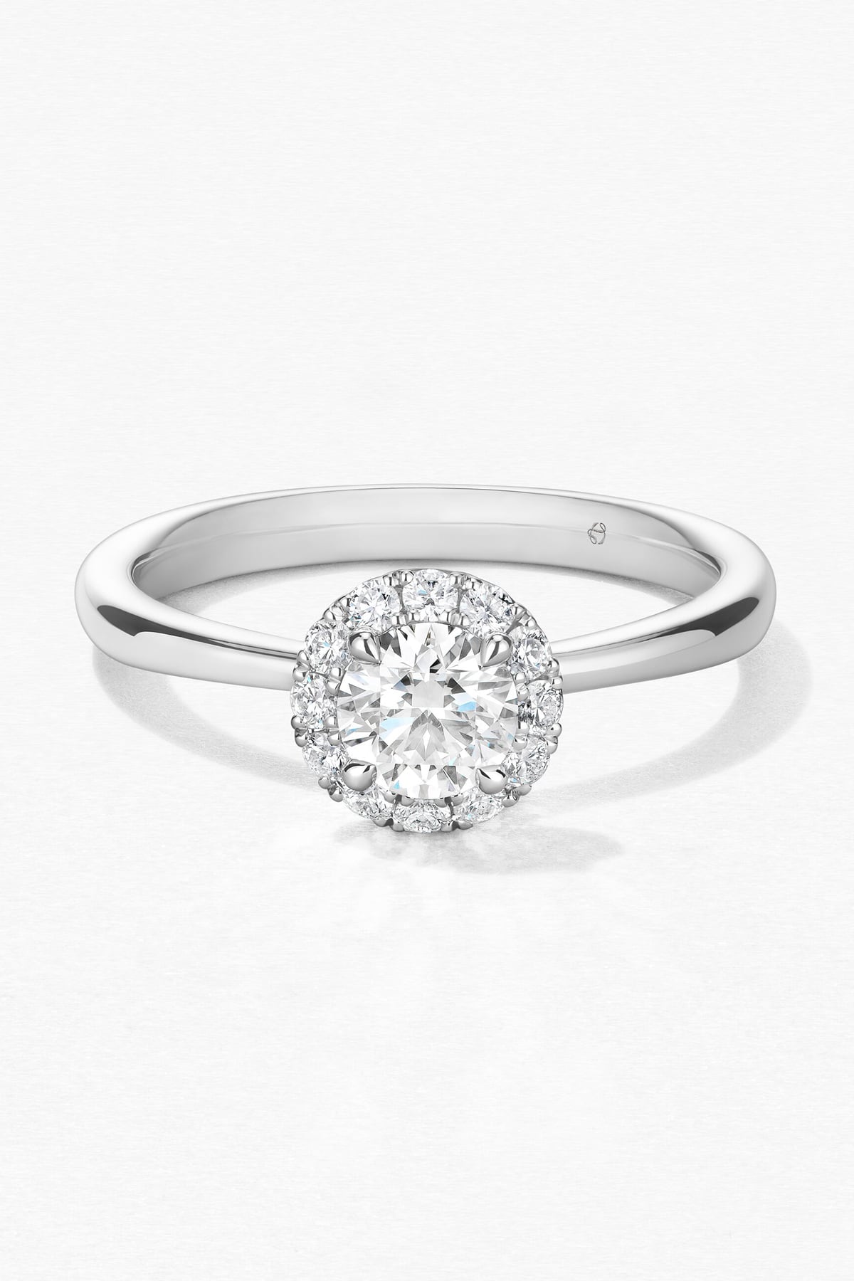 0.50 Carat Vela Halo Ring From Hearts On Fire exclusive to LeGassick Jewellery, Gold Coast, Australia.