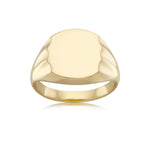 Wide Shield Shaped Flat Top Signet Ring available at LeGassick Diamonds and Jewellery Gold Coast, Australia.