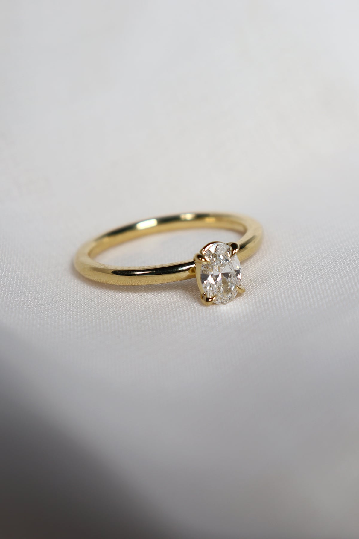 Yellow Gold 0.50ct Oval Cut FSI1 Claw Set Diamond Ring from LeGassick Jewellery, Gold Coast, Australia.