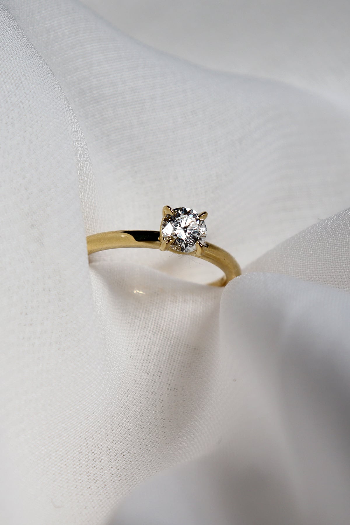 Yellow Gold 0.50ct Round Cut FSI1 Claw Set Diamond Ring from LeGassick Jewellery, Gold Coast, Australia.