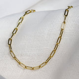 Yellow Gold 19cm Solid Long Open Oval Link Paper Clip Bracelet from LeGassick Jewellery, Gold Coast, Australia.