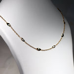 Yellow Gold Alternating Chain with Heavy Diamond Shapes Necklet from LeGassick Jewellery, Gold Coast, Australia.