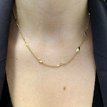 Yellow Gold Alternating Chain with Heavy Diamond Shapes Necklet from LeGassick Jewellery, Gold Coast, Australia.