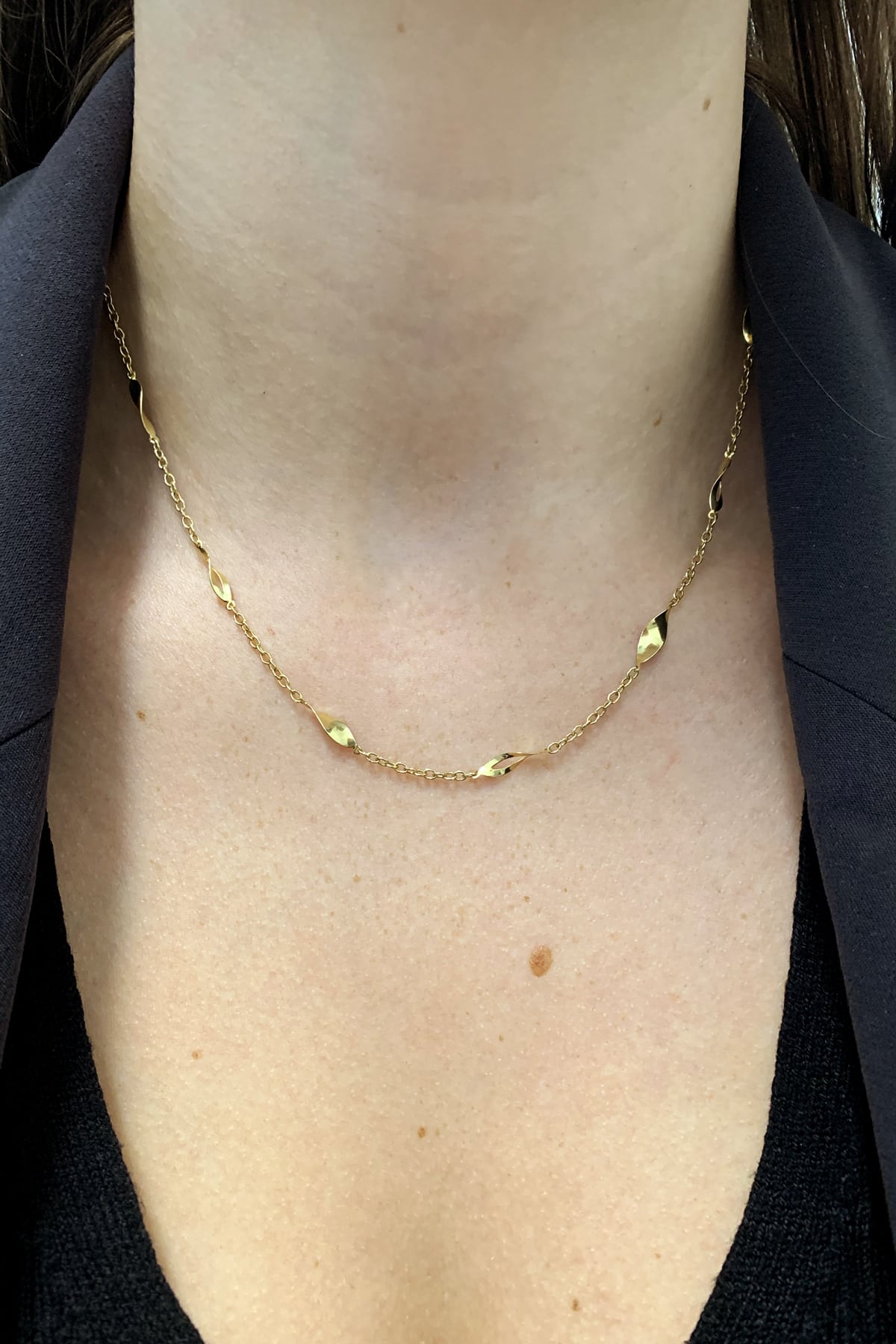 Yellow Gold Alternating Chain with Heavy Diamond Shapes Necklet from LeGassick Jewellery, Gold Coast, Australia.