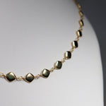 Yellow Gold Alternating Chain with Smooth Diamond Shapes Necklet from LeGassick Jewellery, Gold Coast, Australia.